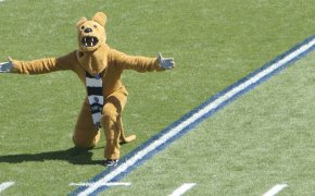 Penn State mascot on the field.