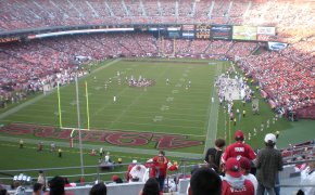 San Francisco 49ers fans cheering on their team