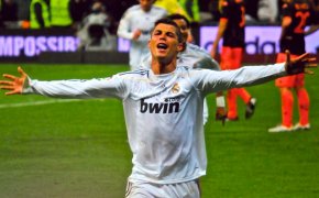 Ronaldo celebrates a goal