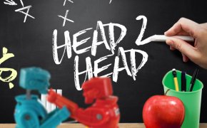 head 2 head boxing apple chalkboard chalk