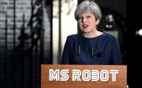 Theresa May makes a speech