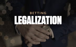 betting legalization text overlay on man looking at watch
